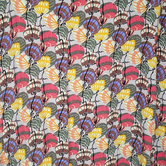 Flax by Jeanne Englehart Fan Print Blouse Top Med - Picture 2 of 5